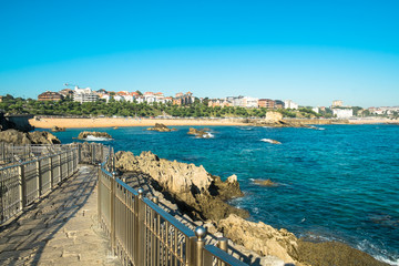 Naklejka premium The town of Santander and its bay as seen from one of its viewpoints