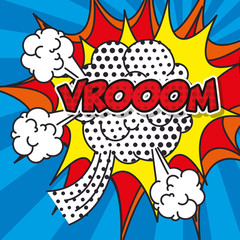 explosion pop art style vector illustration design