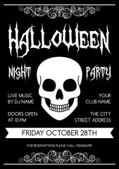Halloween flyer template