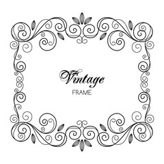 Vintage calligraphy frame
