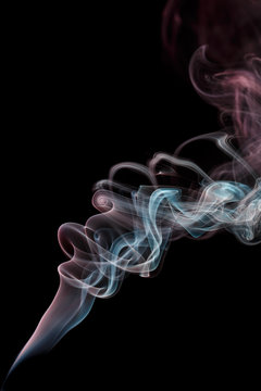 Abstract smoke from aromatic sticks.