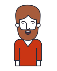 young man avatar isolated icon vector illustration design