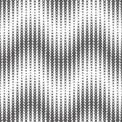 Seamless pattern on a white background. Has the shape of a wave. Consists of abstract elements. Black and white. Useful as design element for texture and artistic compositions.