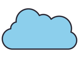 cloud single isolated icon vector illustration design