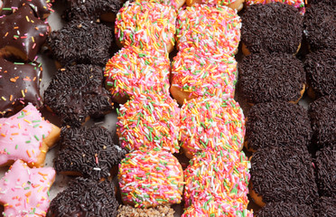 Group of multicolored cup Cakes