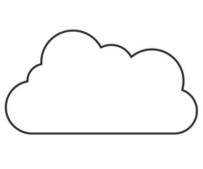 cloud single isolated icon vector illustration design