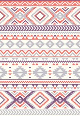 Seamless Ethnic pattern textures. Orange & Purple colors. Navajo geometric print. Rustic decorative ornament. Abstract geometric pattern. Native American pattern. Ornament for the design of clothing