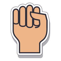 hand human isolated icon vector illustration design