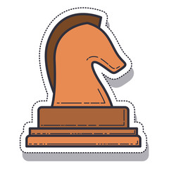 horse chess isolated icon vector illustration design