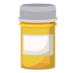 bottle container drugs isolated icon vector illustration design