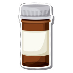 bottle container drugs isolated icon vector illustration design