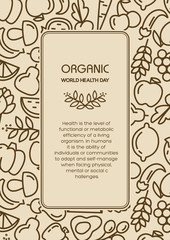 Fruit and vegetables background illustration