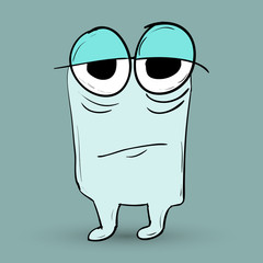 Funny monster. Suitable for childrens stories and fairy tales. Vector