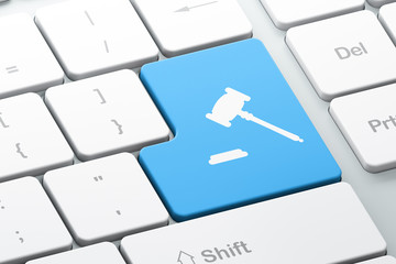 Law concept: Gavel on computer keyboard background - 118864935