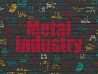 Manufacuring concept: Metal Industry on wall background
