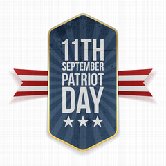 Eleventh September. Patriot Day Label