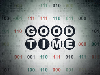 Time concept: Good Time on Digital Data Paper background