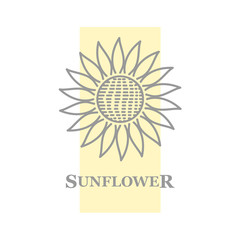 sign sunflower flower yellow rectangle