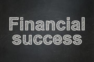Obraz premium Currency concept: Financial Success on chalkboard background