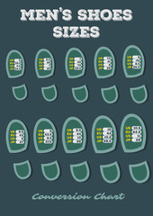 Men's Shoes Size Conversion Chart
