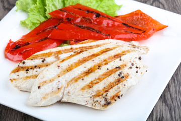 Grilled turkey steak