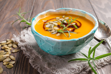 Roasted pumpkin soup 