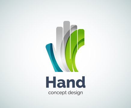 Hand logo template