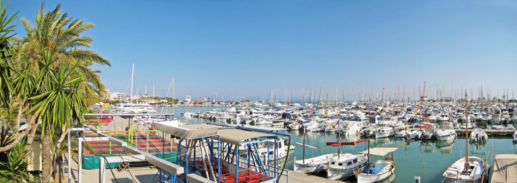 Alcudia port panorama, Majorca