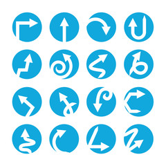 blue arrow icons