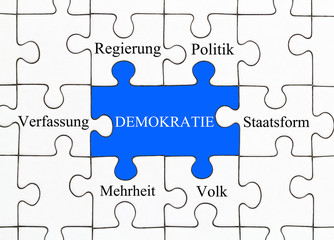 Demokratie Puzzle Konzept