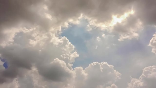 Clouds and blue sky only for background, no land and no sea.