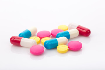 Composition with variety of drug pills and dietary supplements