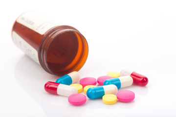 Composition with variety of drug pills and dietary supplements