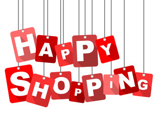 happy shopping, red vector happy shopping, flat vector happy shopping, background happy shopping