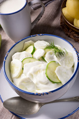 Mizeria is a Polish cucumber salad