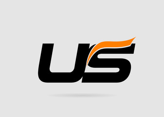 U and S logo vector. logotype template
