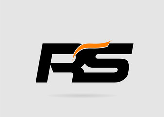 R and S logo vector. logotype template
