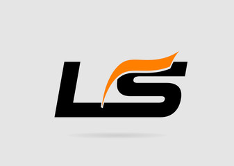L and S logo vector. logotype template
