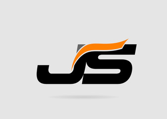 J and S logo vector. logotype template
