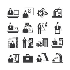 engineering and manufacturing icons
