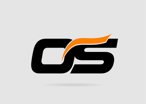 O and S logo vector. logotype template
