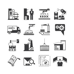 engineering and manufacturing icons