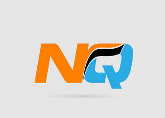 NQ initial overlapping letter logo
