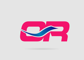 OR Logo. Vector Graphic Branding Letter Element

