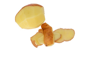 Raw organic potatoesisolated on white background