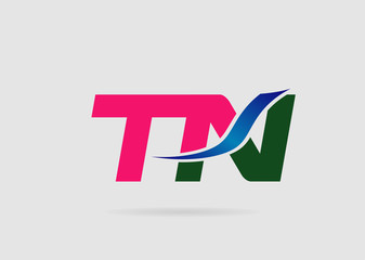Letter T and N logo vector
