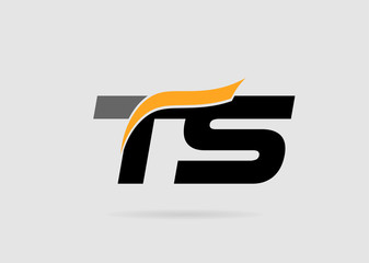 Letter T and S logo template
