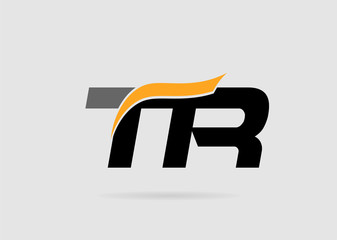 Letter T and R logo template
