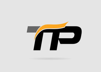 Letter T and P logo template
