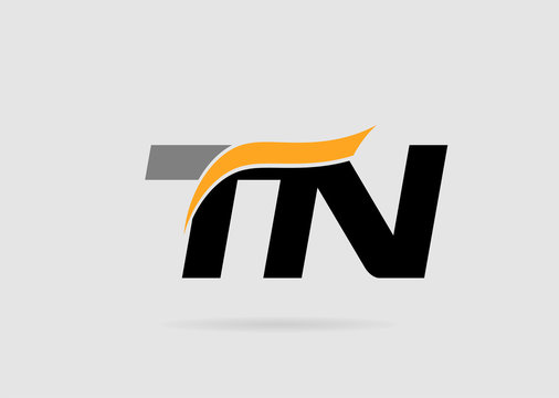 Letter T and N logo template
